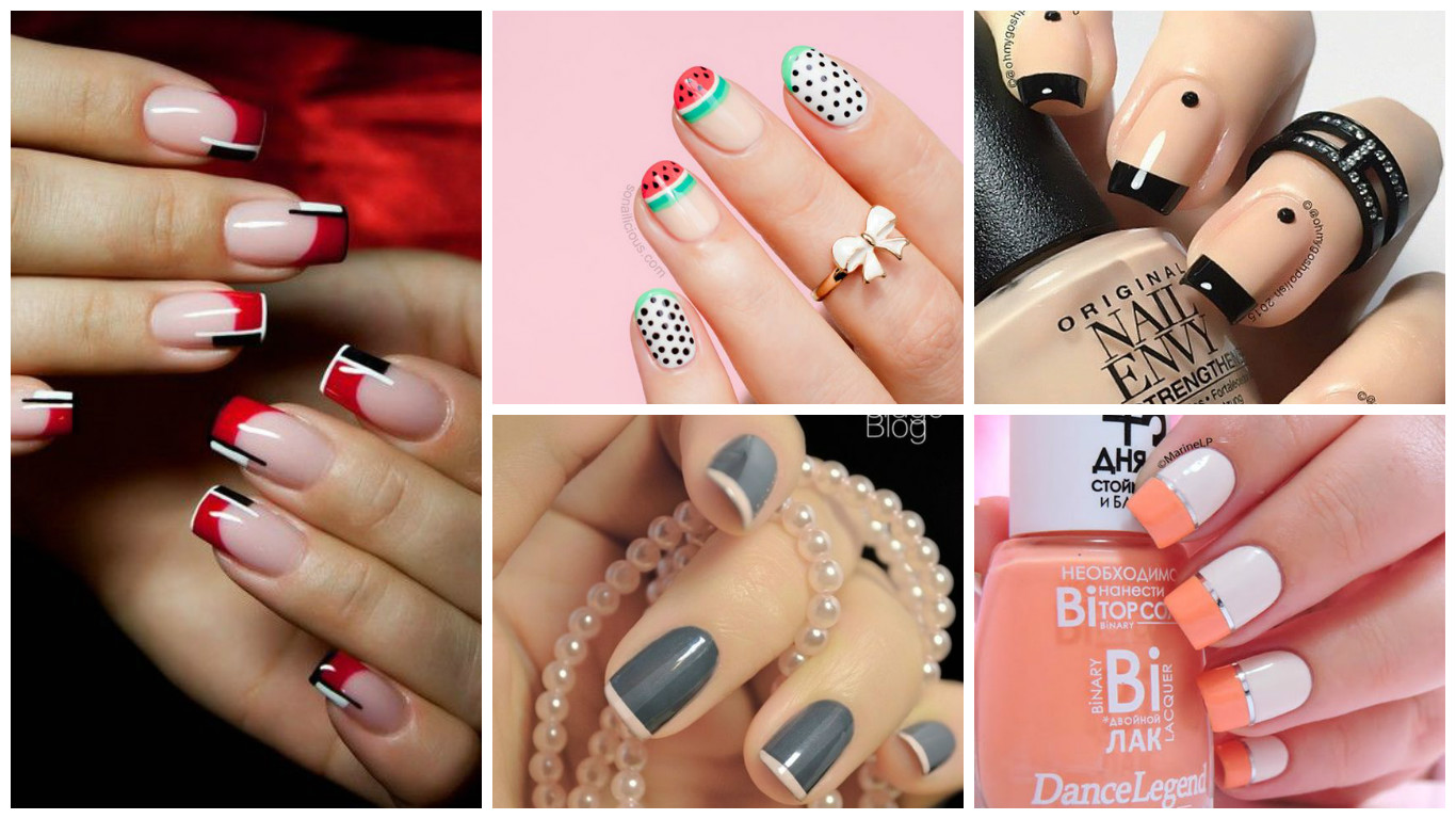 unha francesinha colorida