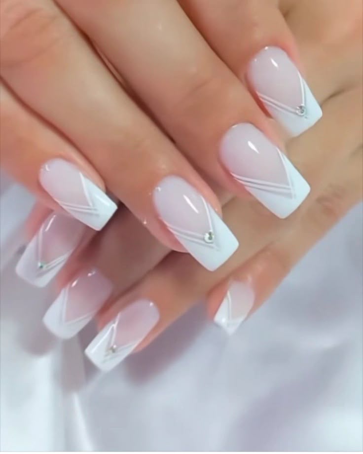 unha gel francesinha