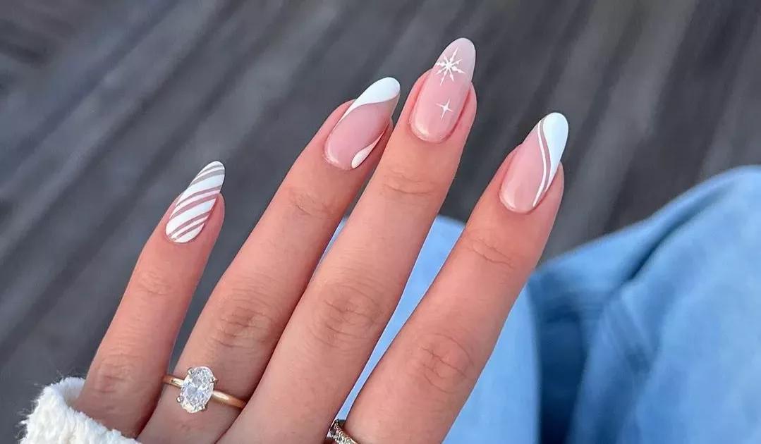 unha gel francesinha branca vs. unhas de acrílico francesinha branca