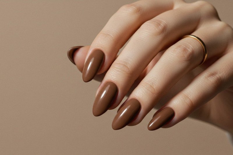Unhas de gel marrom: Inspirações para todos os estilos