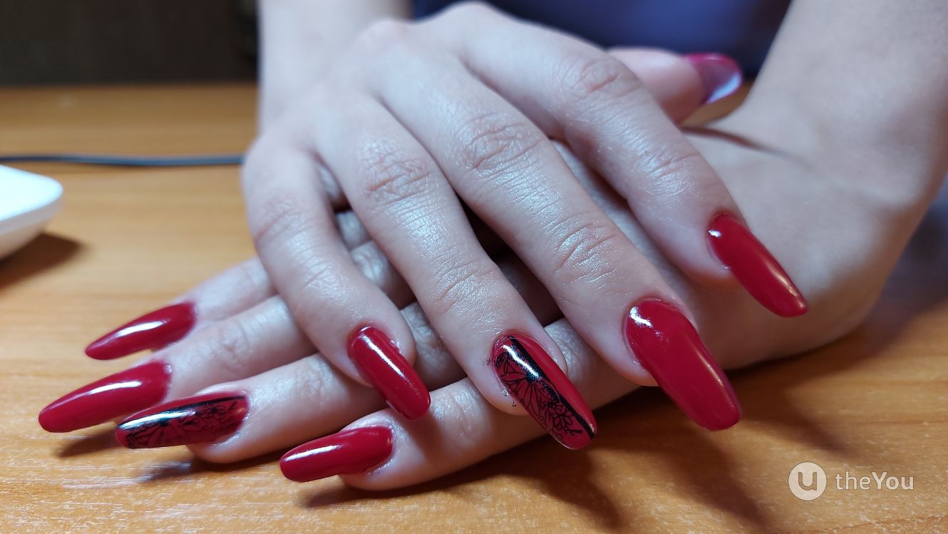 preço unha gel tips vermelho