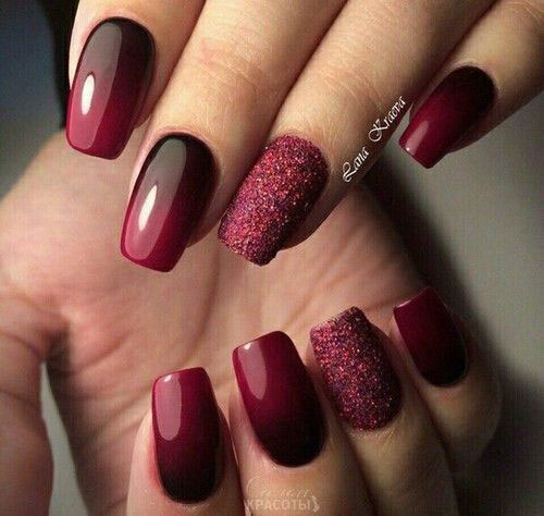 inspiração unha gel tips vermelho almond
