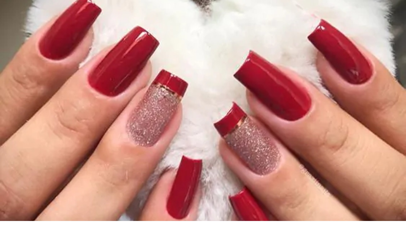 unha gel tips vermelho vs unha acrílica
