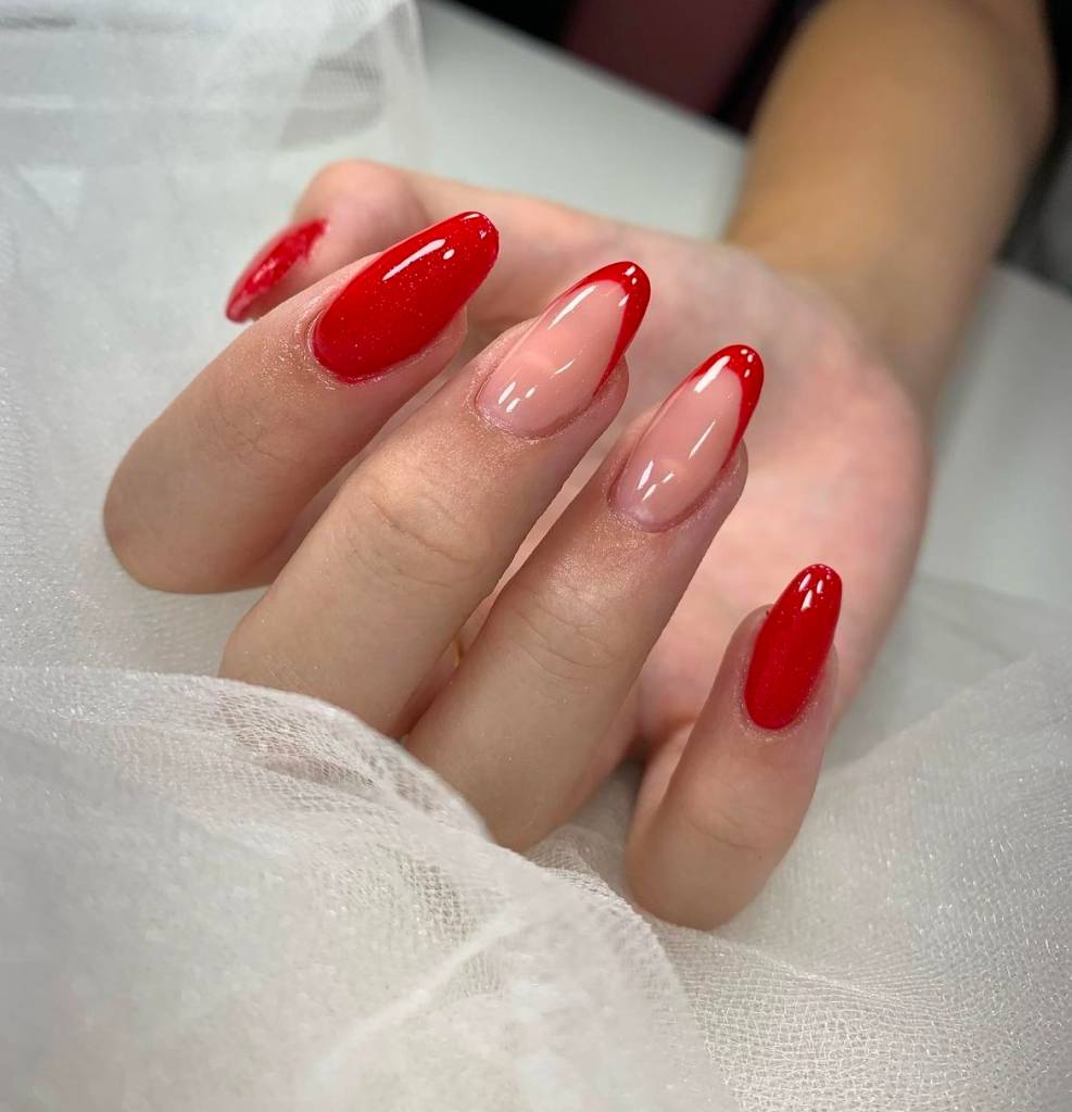 preço unha gel tips vermelho