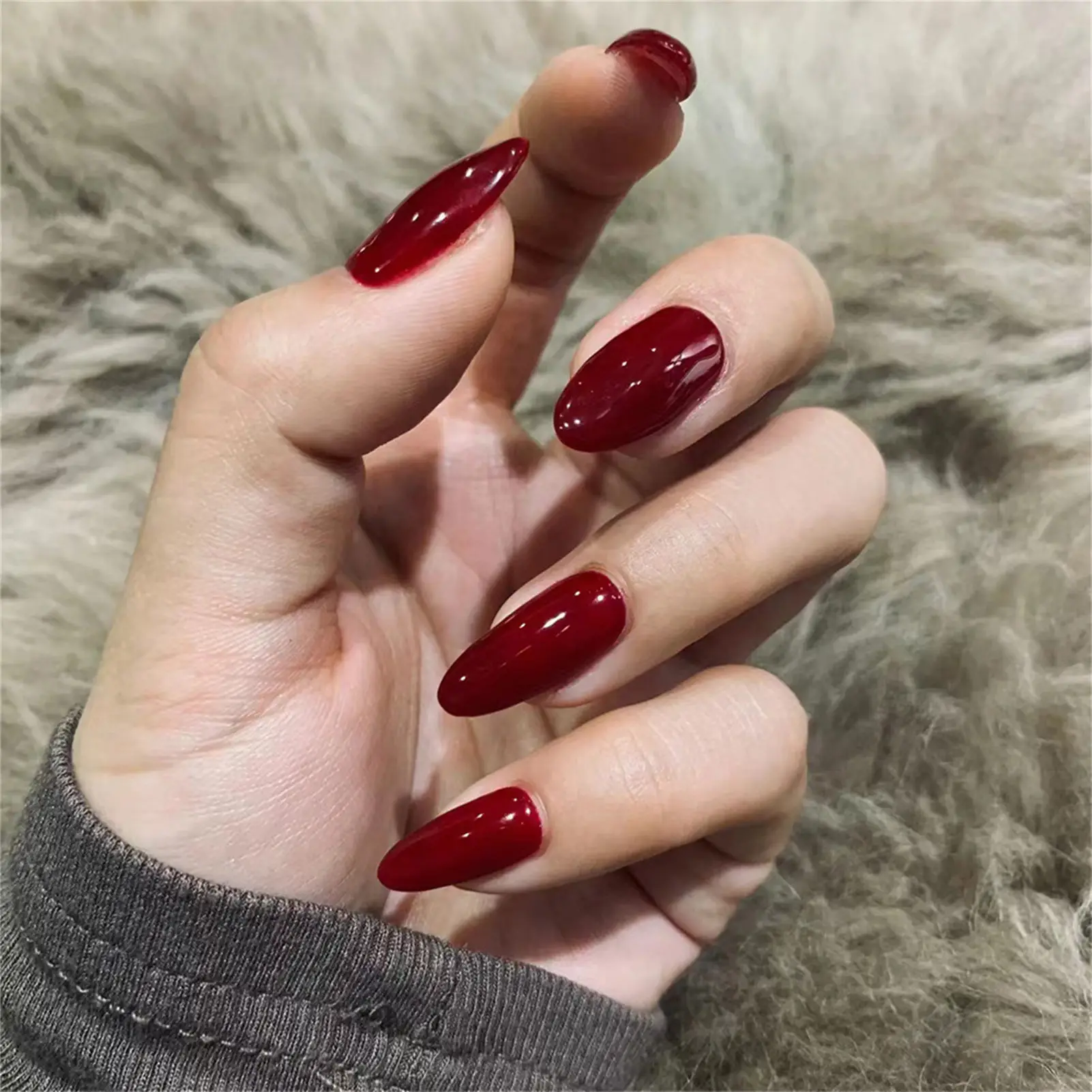 unha gel tips vermelho vs unha acrílica