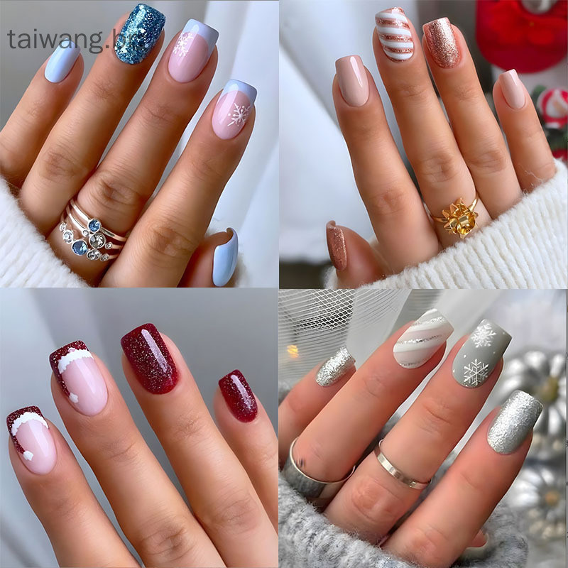 Unhas de gel nude curtas