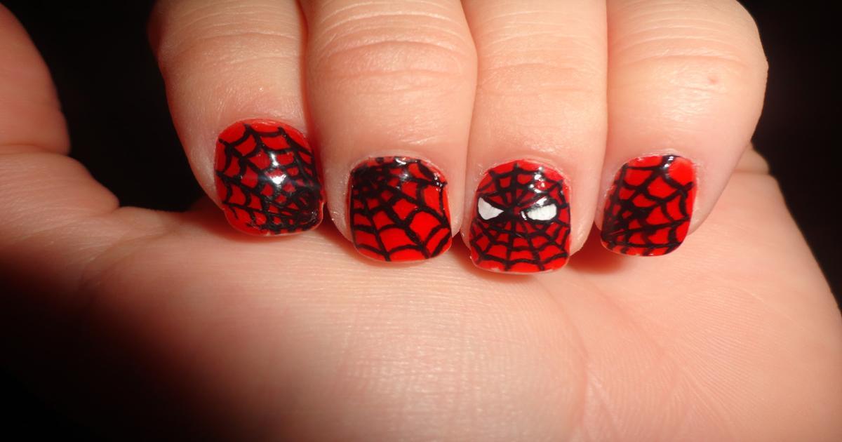 melhores ideias unhas homem aranha
