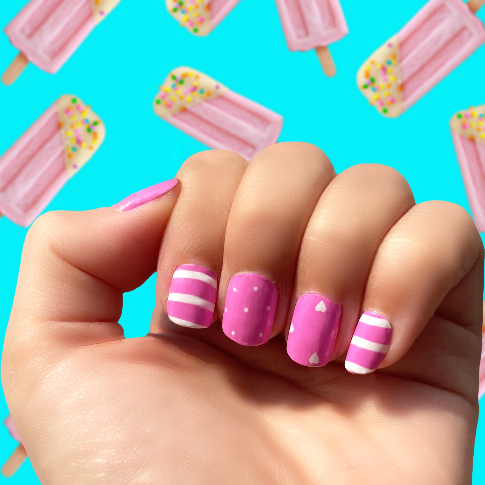 erros comuns ao pintar unha infantil rosa