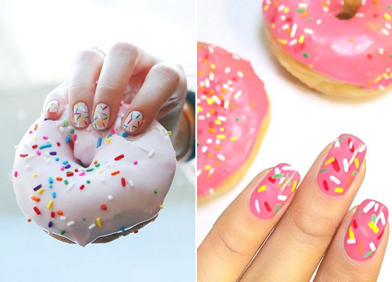 unha postiça infantil rosa vs esmalte infantil rosa