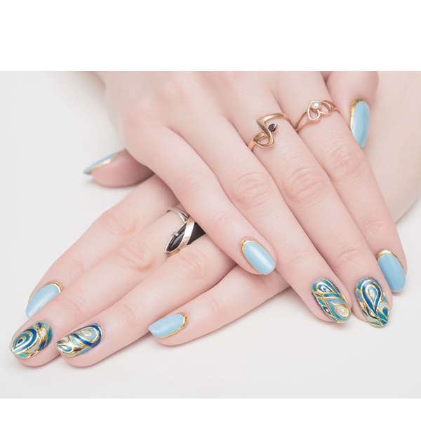 ideias de unhas inglesinhas coloridas