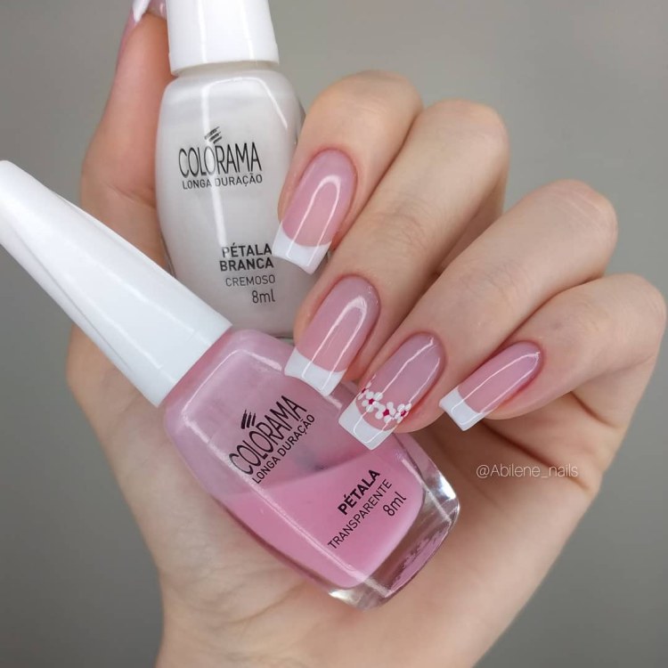 ideias de unhas inglesinhas coloridas