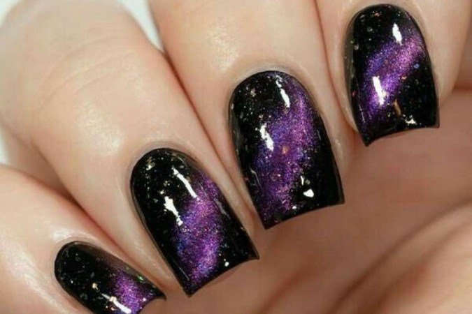 ideias de unha marmorizada branca para casamento