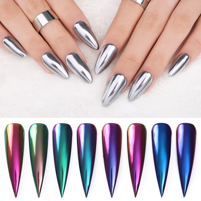 unha com pó de unha líquido