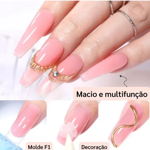 unha molde f1 decorada rosa encapsulada