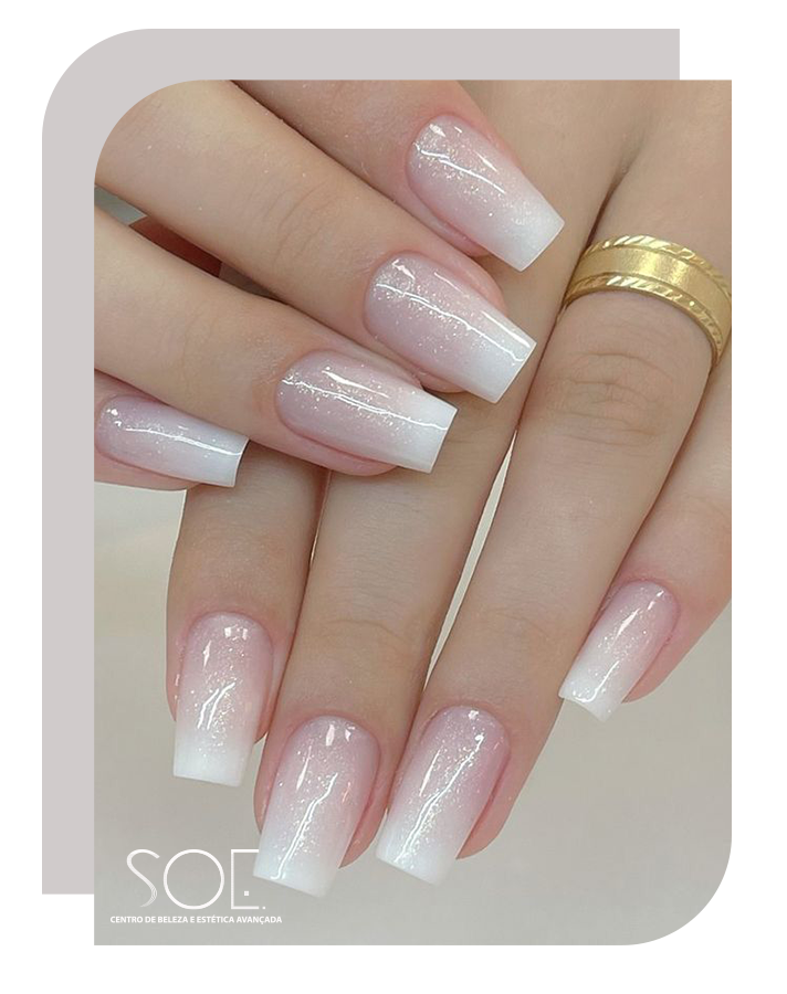 banho de gel com francesinha