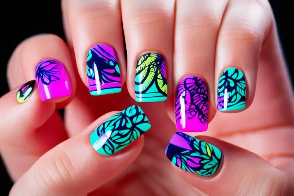 como aplicar pigmento neon nas unhas