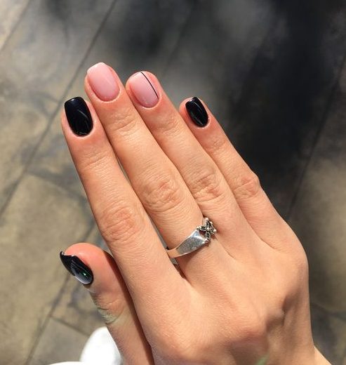 como evitar borrões na unha nude e preta