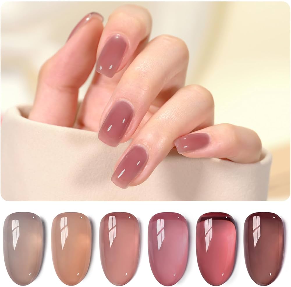 Filha única com glitter em gel nude