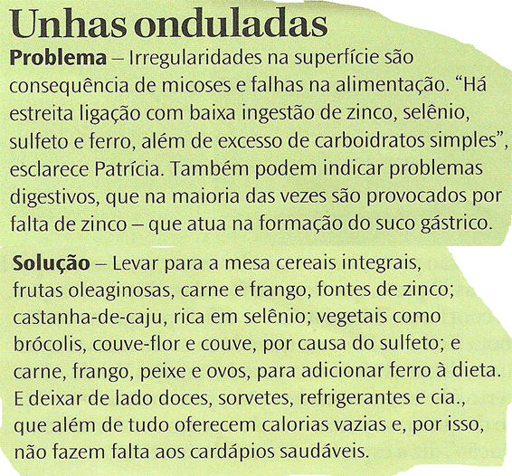 causas de unha ondulada