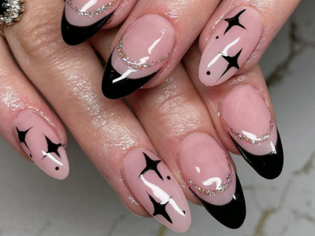 passo a passo francesinha invertida em unha oval