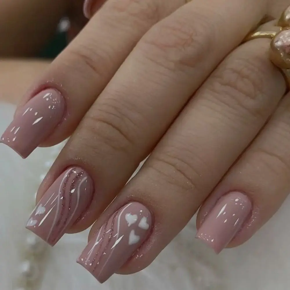 unhas com glitter para casamento
