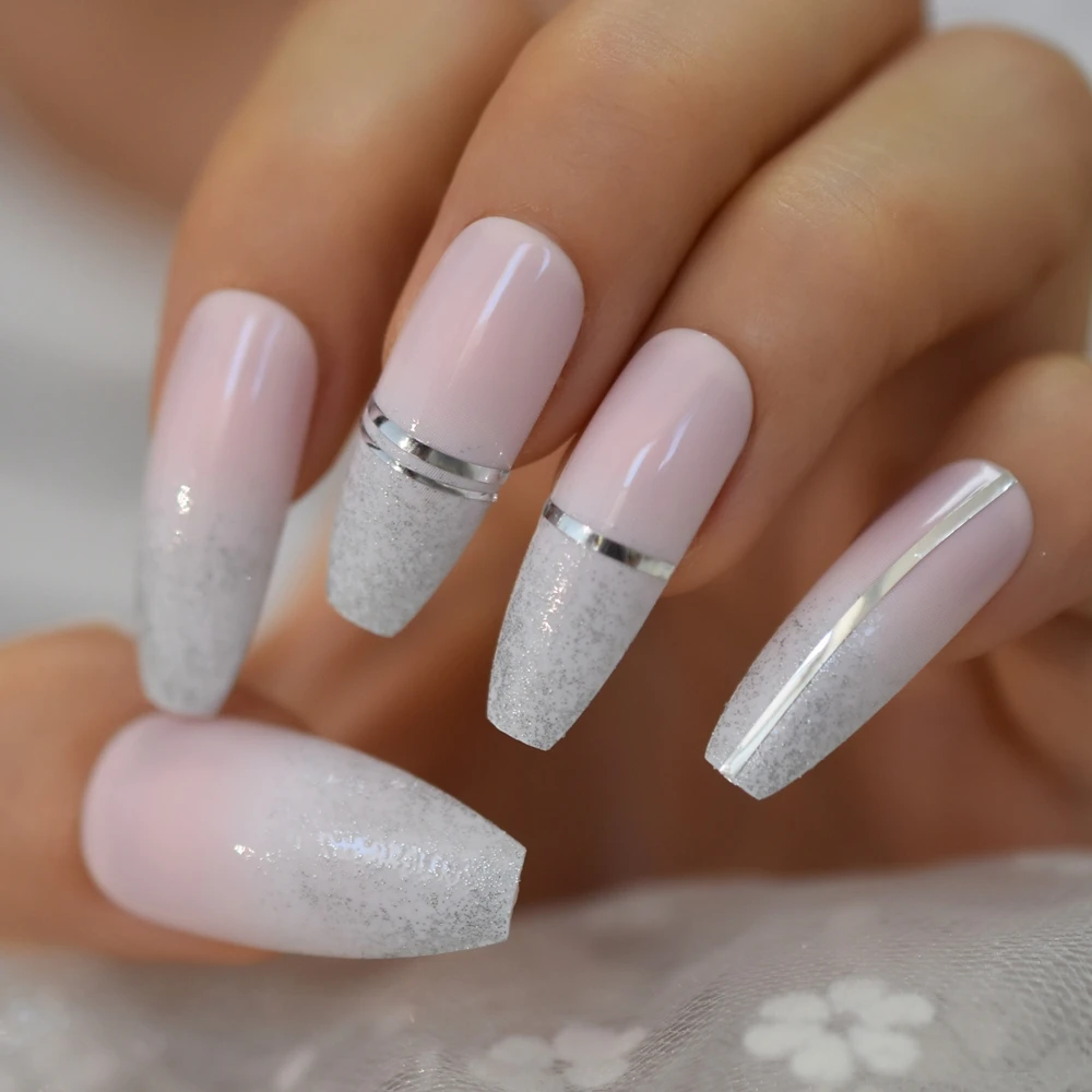 unhas francesinha colorida