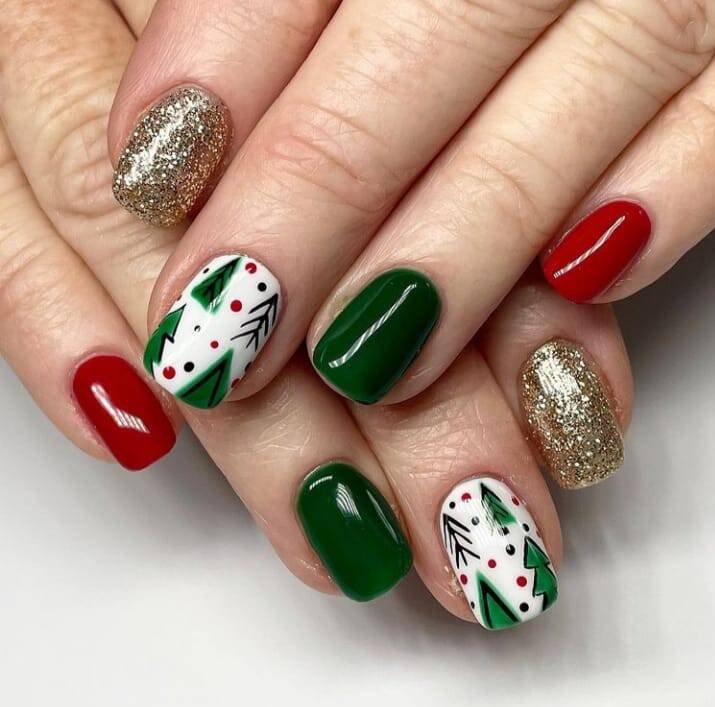 unha para o natal e ano novo