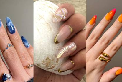 unha decorada concha do mar passo a passo