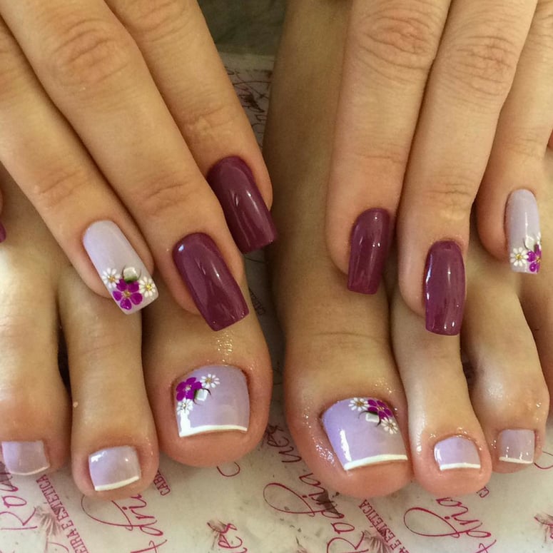 esmalte metálico para unhas do pé