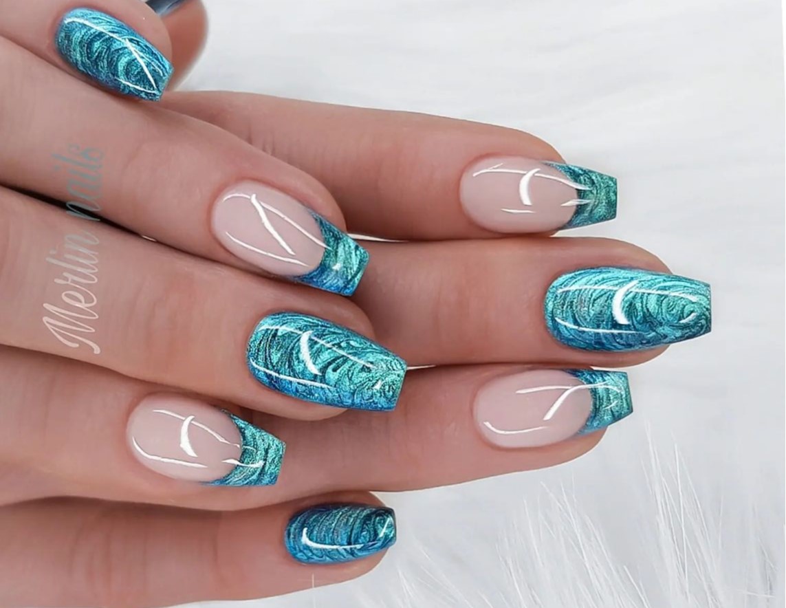 unhas de gel decoradas
