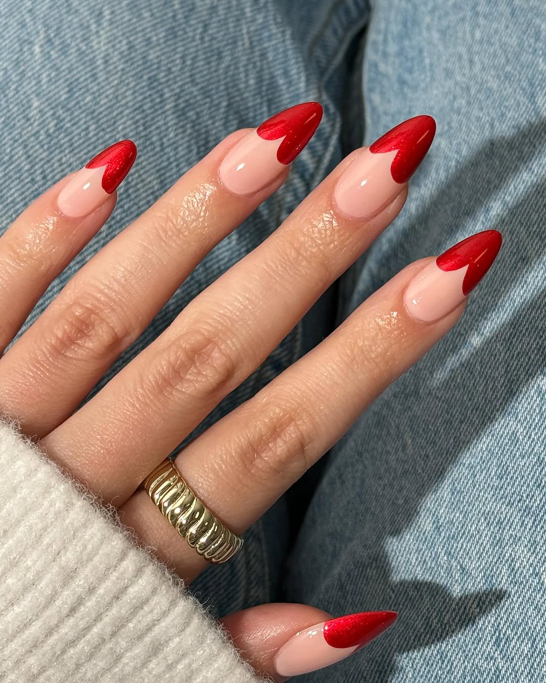 unha postiça amendoada