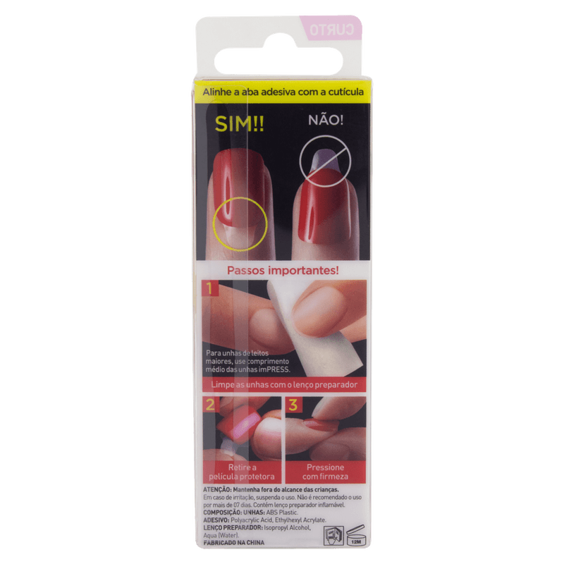 unha postiça autocolante