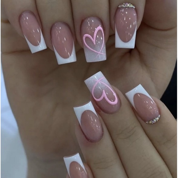 Unhas postiças efeito ombré
