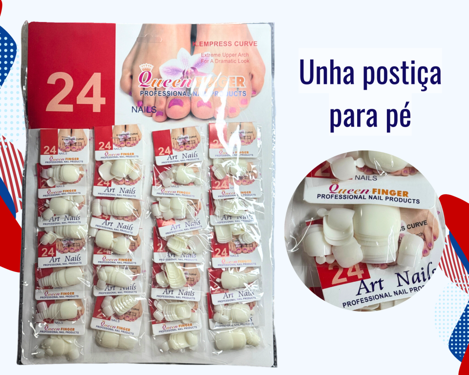 unha postiça para unhas fracas dos pés