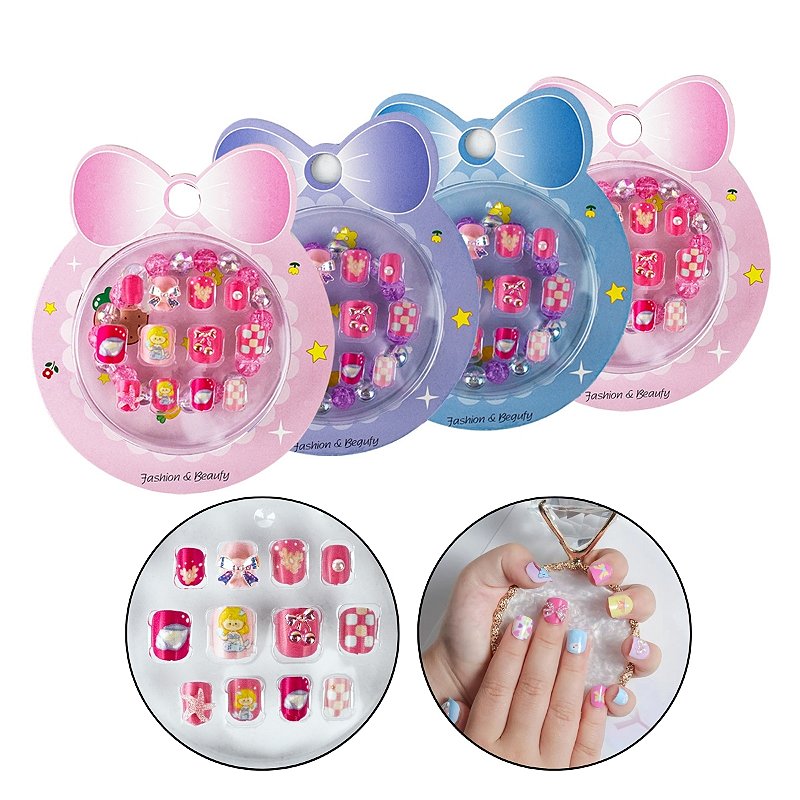 unha postiça infantil fácil de remover