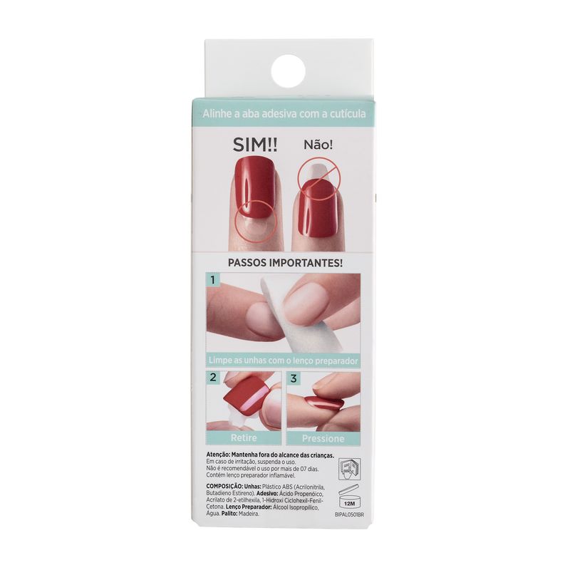 unha postiça realista amendoada