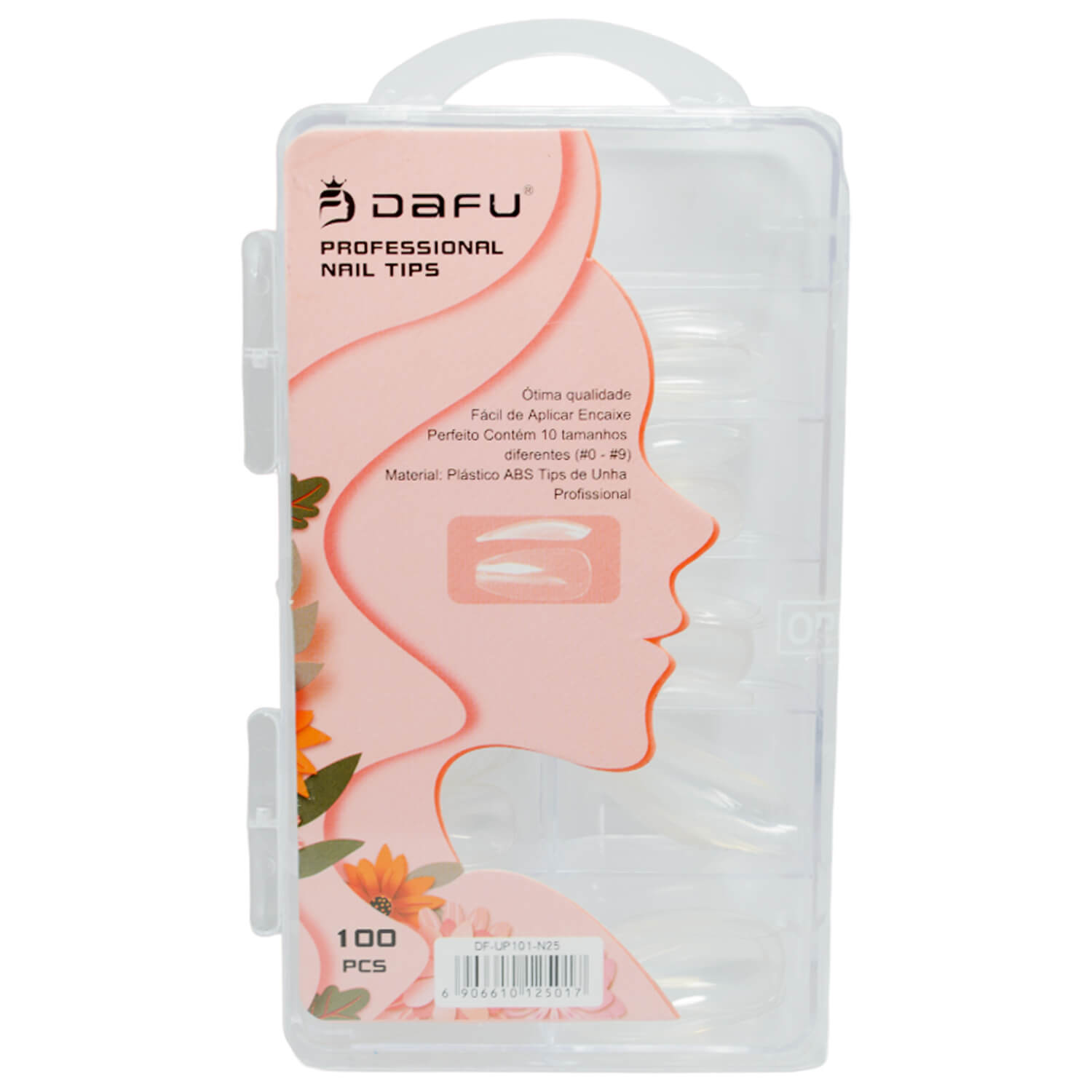 unha postiça realista amendoada