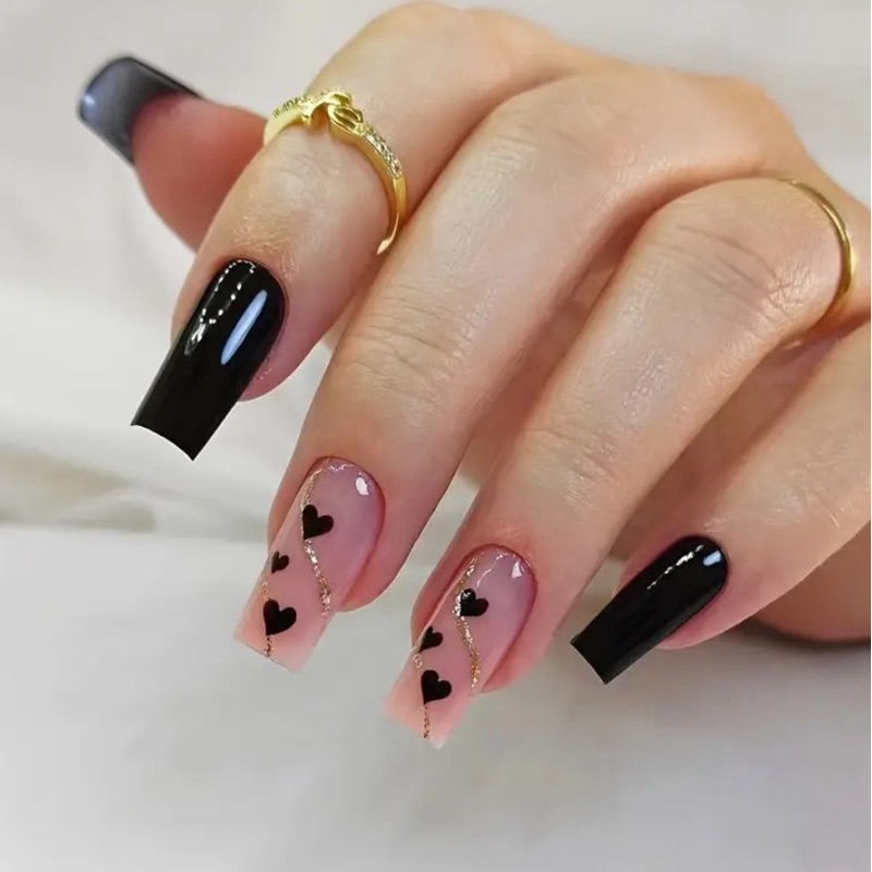 unha postiça realista francesinha branca amendoada