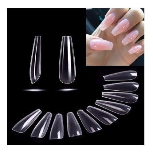 unha postiça transparente