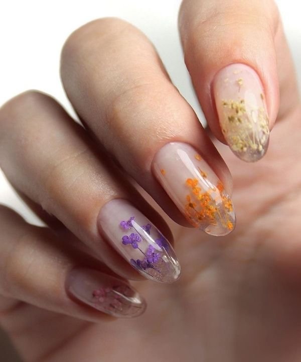 unha postiça transparente