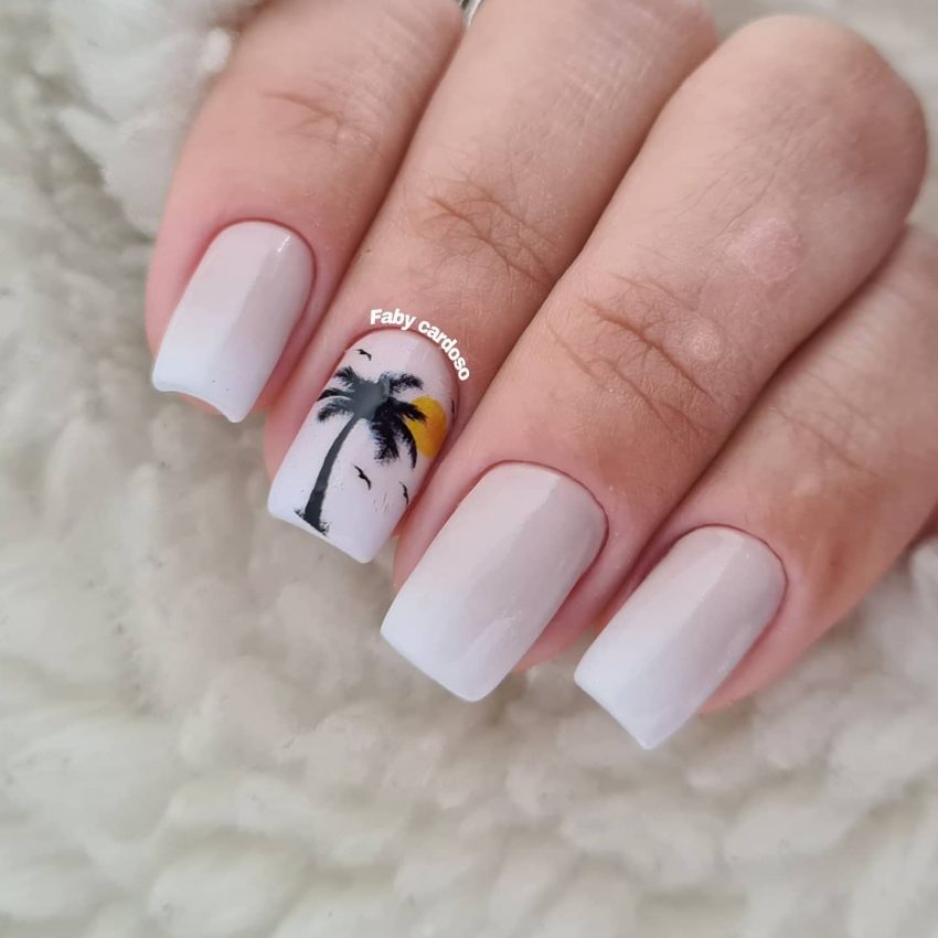 como fazer nail art de concha para unhas