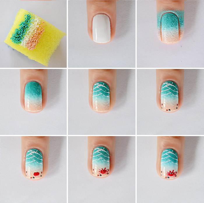unhas efeito ondas