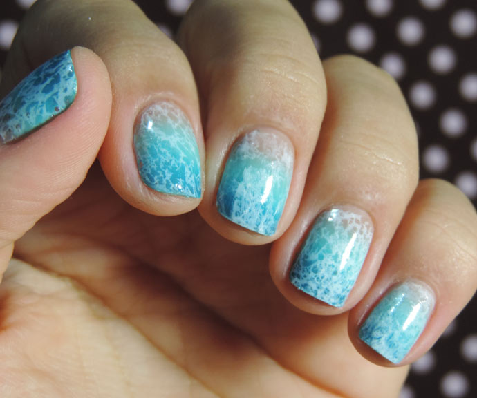 ideias unhas de gel praia