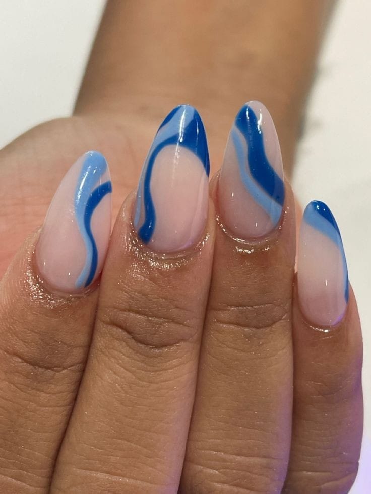 ideias unhas de gel praia