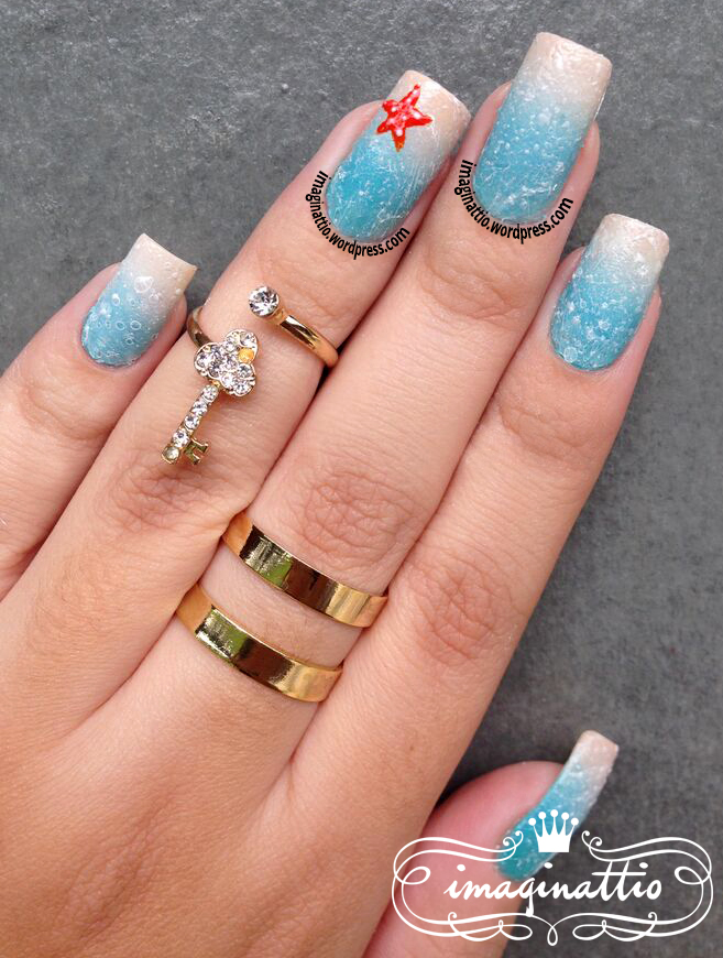 unhas decoradas praia
