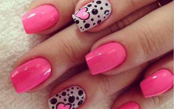 unha prata com branco