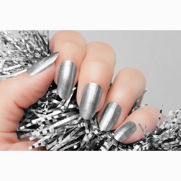 Unhas prateadas Ano Novo