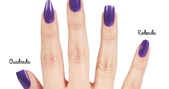 unha quadrada com cantos arredondados