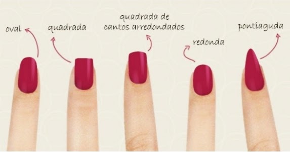 formato de unha para dedos curtos