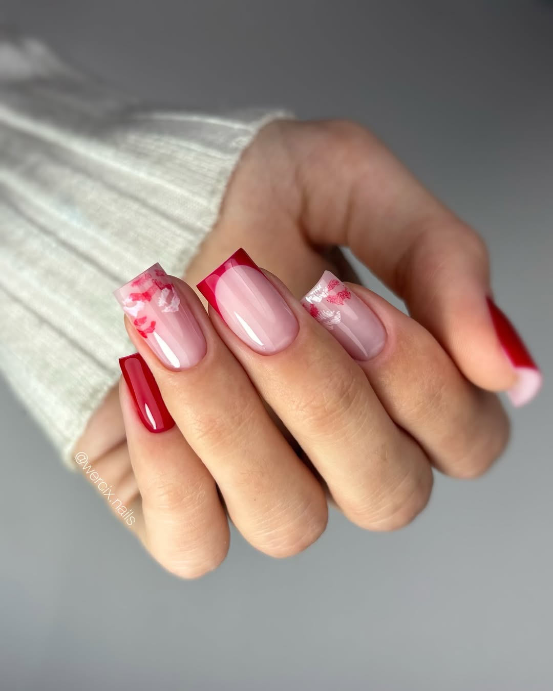 unha quadrada decorada